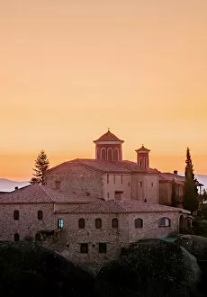 Agiou Stefanou Gallery: Monastery of Saint Stephen at dawn, Meteora, Thessaly, Greece
