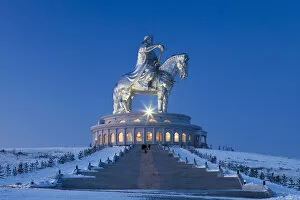 Images Dated 5th March 2012: Mongolia, Tov Province, Tsonjin Boldog. A 40m tall statue of Genghis Khan on horseback