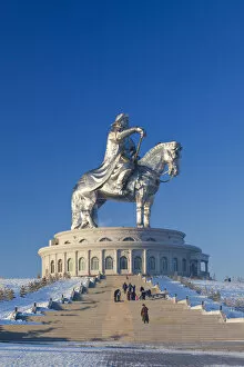 Images Dated 5th March 2012: Mongolia, Tov Province, Tsonjin Boldog. A 40m tall statue of Genghis Khan on horseback