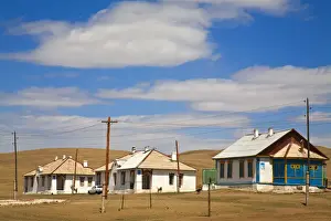 Mongolia, Ulaanbaatar, Trans Mongoian railway - approaching Ulaanbaatar