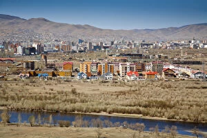 Images Dated 27th June 2011: Mongolia, Ulaanbaatar, View of Ulaanbaatar from Zaisan Memorial