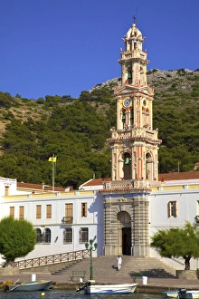 Moni Taxiarchi Michail Panormiti Monastery, Symi, Dodecanese, Greek Islands, Greece