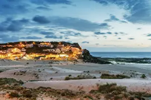 Monte Clerigo beach in the evening. Parque Natural do Sudoeste Alentejano e Costa Vicentina