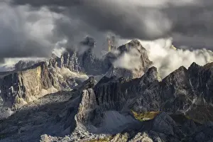 Ra Gusela Prints: Monte Pelmo Averau and Ra Gusela viewed from Lagazuoi during summer
