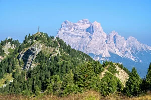 Monte Pelmo seen from Monte Rite, UNESCO World Heritage, Val di Zoldo, Belluno, Veneto, Dolomites, Italy