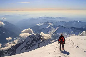 Skier Prints: Monte Rosa, Aosta Valley, Italy