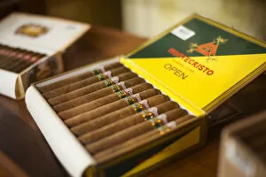Images Dated 1st February 2013: Montecristo cigars, Fabrica de Tabacos Patagas (famous cigar factory), Havana, Cuba