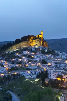 Images Dated 22nd July 2011: Montefrio illuminated at dusk, Granada Province, Andalusia, Spain