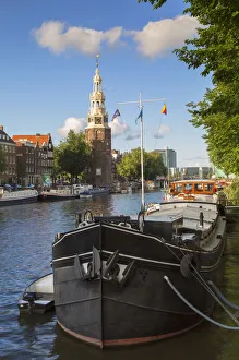 West European Prints: Montelbaanstoren on Oudeschans canal, Amsterdam, Netherlands