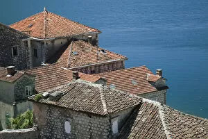 Images Dated 4th February 2008: Montenegro, Bay of Kotorska, Perast, Perast Rooftops