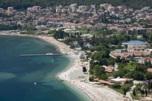 Images Dated 4th February 2008: Montenegro, Budva, Budva Beach View from Cetinje Mountain Road