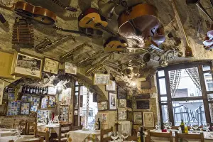 Montepulciano, Umbria, Italy. Interior of a typical restaurant