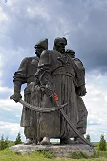 Images Dated 17th December 2009: Monument to cossacs, Plyasheva, Volyn oblast, Ukraine