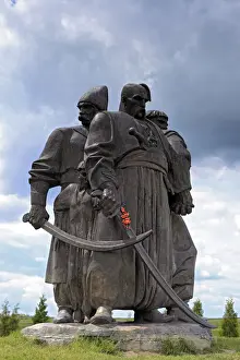 Volyn Oblast Prints: Monument to cossacs, Plyasheva, Volyn oblast, Ukraine