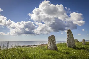 Bornholm Prints: Monument Malkvaern Skanse near Nexo on Bornholm, Denmark