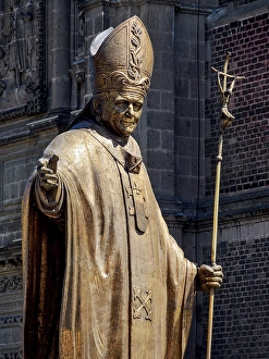 Figure Prints: Monument of Pope John Paul II, Villa de Guadalupe, Mexico City, Mexico