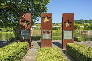 European Union Prints: Monument for the Schengen treaty at Schengen, Kanton Remich, Luxembourg