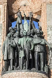 Images Dated 15th November 2019: Monument at Taksim Square, Istanbul, Turkey