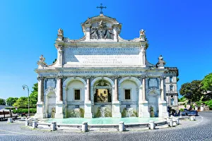 Baroque Style Prints: Monumental Fontana dell'Acqua Paola, Gianicolo Hill, Rome, Italy