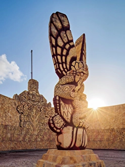 Flare Prints: Monumento a La Patria, monument to the homeland at sunset