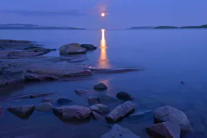 Rossport Prints: Moon over Lake Superior Rossport, Ontario, Canada