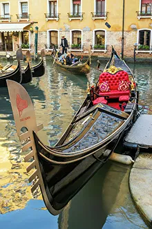 Moored gondola, Venice, Veneto, Italy