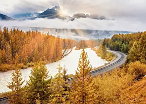 Glacier Prints: Morants Curve Banff National Park, Alberta, Canada