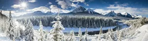 Morants Curve in Winter, Banff National Park, Alberta, Canada