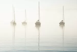 Images Dated 15th April 2016: Morning fog on Windermere, Cumbria, UK