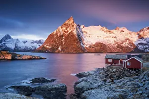 Morning Light on Olinstinden, Hamnoy, Lofoten Islands, Norway