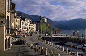 Cannobio Prints: Morning light on traditional pastel-washed lake-side