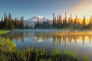 Rainier Prints: Morning at Reflection Lakes with Mt