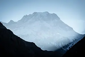 Lower Mustang Prints: Morning view of mountains above Muktinath from Kagbeni, Lower Mustang, Nepal