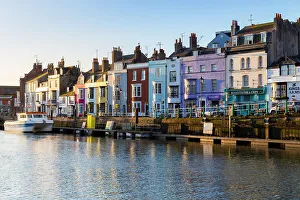 Morning view of the Weymouth harbor. Weymouth, Jurassic coast, Dorset, England, United Kingdom