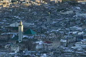 Images Dated 24th August 2010: Morocco, Fes, Fes El-Bali (Old Fes), Sunset View from the Merenid Tombs