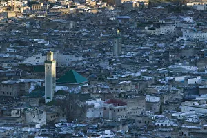 Images Dated 24th August 2010: Morocco, Fes, Fes El-Bali (Old Fes), Sunset View from the Merenid Tombs