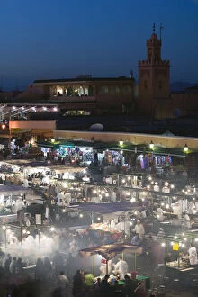 Images Dated 24th August 2010: Morocco, Marrakech, Djemma el-Fna Square Food Stands
