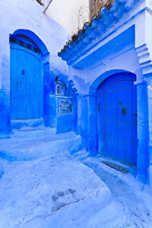 Morocco Prints: Morocco, Rif Mountains, Chefchaouen, Medina