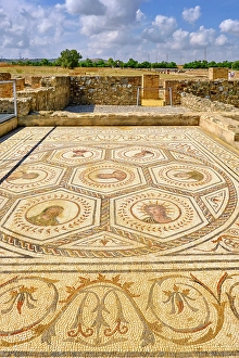 Roman City Prints: The Mosaic of Planetarium. Roman city of Italica at Santiponce