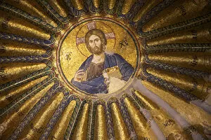 Ceiling Gallery: Mosaic Showing Christ and His Ancestors, Interior of Church of St Saviour, Chora