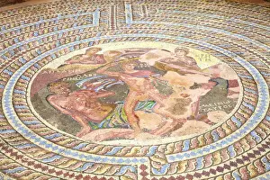 Mosaics at House of Theseus, Kato Pathos Archaeological Park, Pathos, Cyprus, Eastern