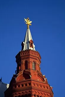 Images Dated 16th January 2008: Moscow, Russia; Detail of Tower on the History Museum