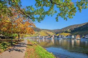 River Mosel Prints: Mosel promenade at Bernkastel-Kues, Mosel, Mosel valley, Rhineland-Palatinate, Germany