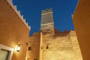 Diriyah Prints: Mosque at Bujairi Terrace, Diriyah, Riyadh, Saudi Arabia