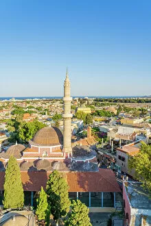 Images Dated 10th January 2023: Mosque of Suleiman, Rhodes Old Town, Rhodes, Dodecanese Islands, Greece