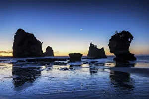 Motukiekie Beach at Sunset, New Zealand