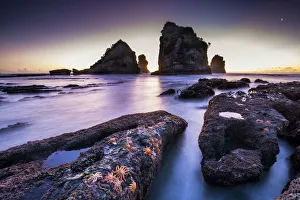 Motukiekie Beach at Sunset, New Zealand