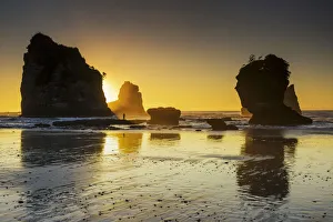 Motukiekie Beach at Sunset, New Zealand