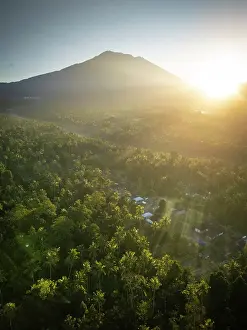 Mount Agung Prints: Mount Agung volcano (highest mountain in Bali) Bali, Indonesia