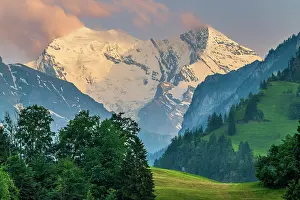 Suisse Prints: Mount Balmhorn, Bernese Alps, Frutigen, Canton of Bern, Switzerland